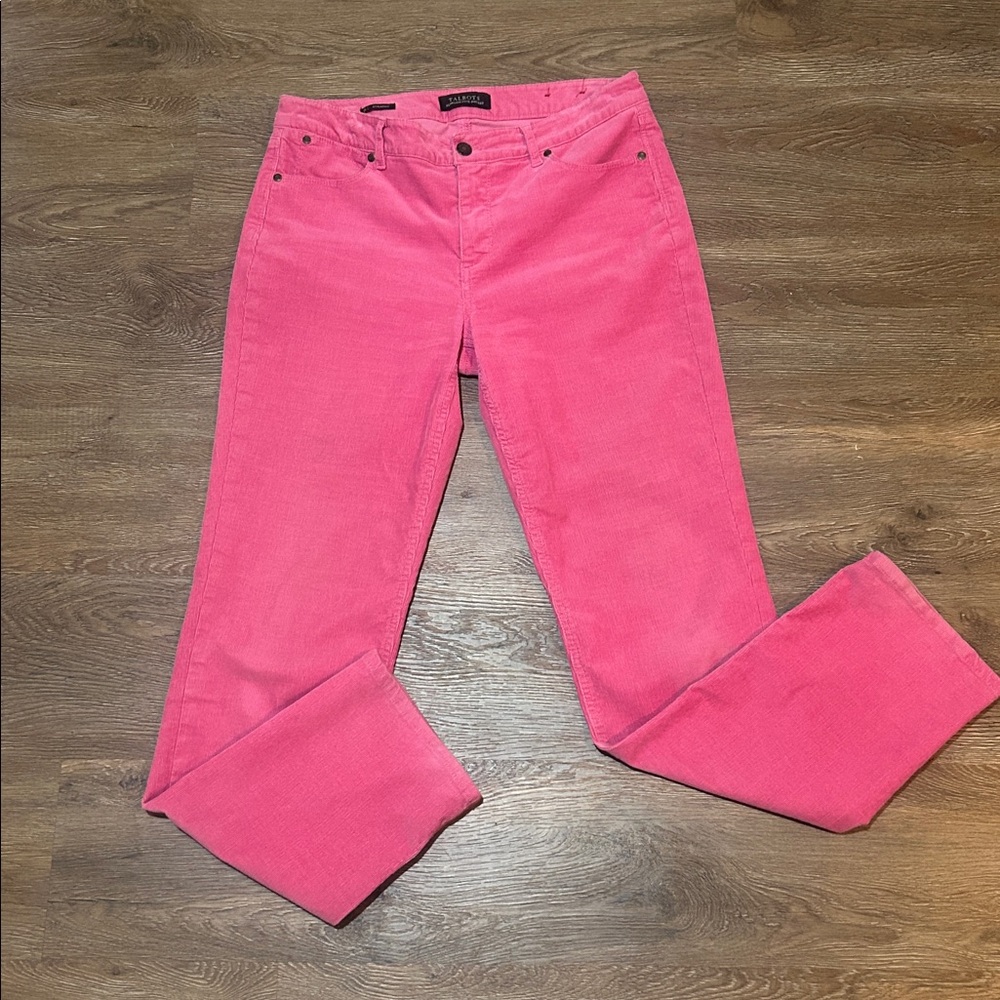 Talbots Flawless Five-Pocket Straight Leg Pink Corduroy